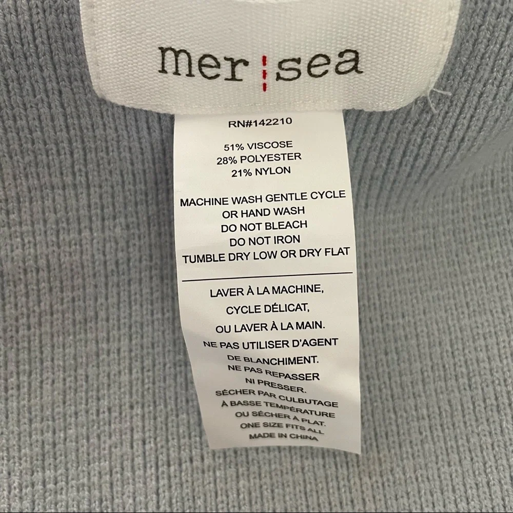 Mer Sea Women’s Sky Blue Kimono Sweater One Size - Picture 3 of 6